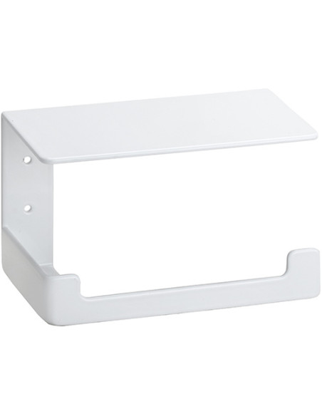 Toilet paper holder with shelf, white Toilet paper holder with shelf, white