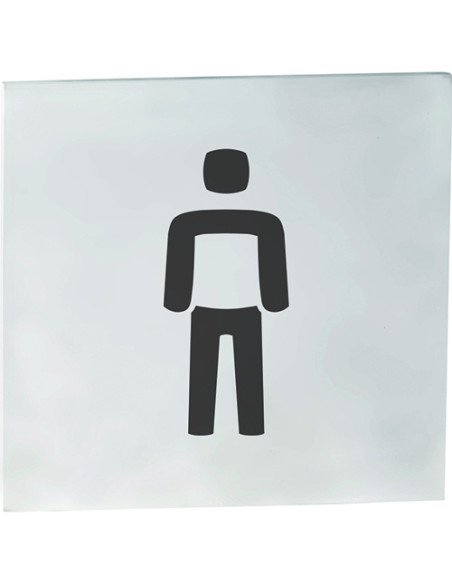 HOME: Pictogram – Men\'s toilet, square, matt HOME: Pictogram – Men\'s toilet, square, matt
