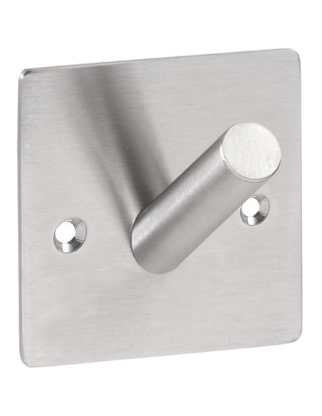 EASY01: Single robe hook, brushed