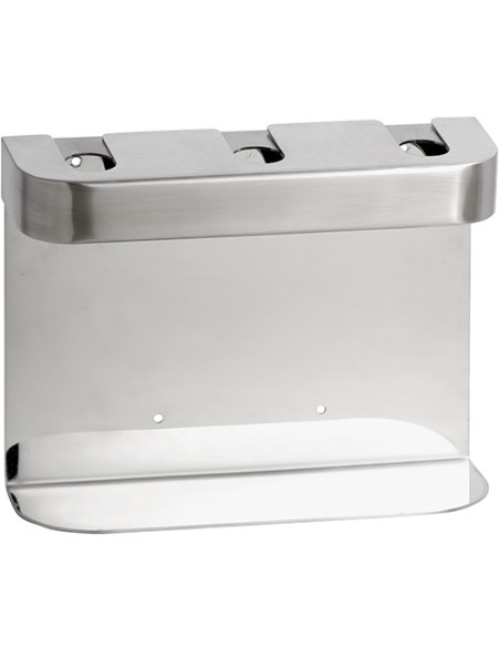 Triple holder for soap dispenser, round, matt Triple holder for soap dispenser, round, matt