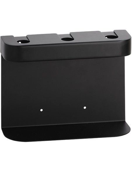 Triple holder for soap dispenser, round, black Triple holder for soap dispenser, round, black