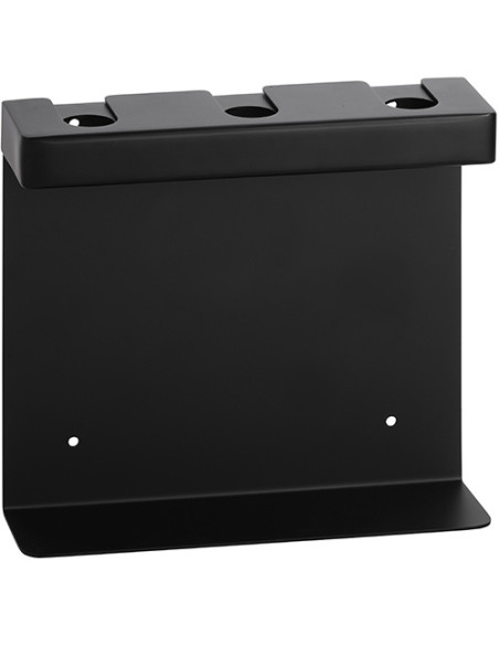 Triple holder for soap dispenser, square, black