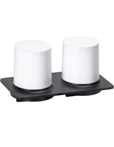 ORGANIC BLACK: Double soap dispenser 2x200 ml
