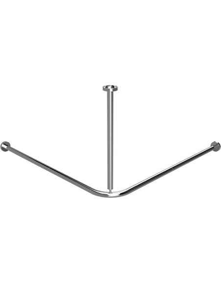 Corner shower curtain holder assembled, 900 × 900 mm Corner shower curtain holder assembled, 900 × 900 mm