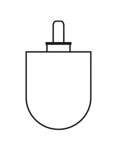 Spare toilet brush without handle for 118113092, 131567277, white