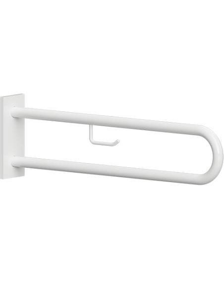 HELP: Grab bar in U shape with TP holder  900 mm, white, with cover HELP: Grab bar in U shape with TP holder  900 mm, white, with cover