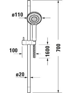 Duravit Dušas komplekts 70cm - 1 2