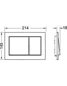 TECEbase toilet module with Base cistern, including TECEbase bright chrome toilet flush plate, installation height 1120 mm - 4 2