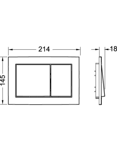 TECEbase toilet module with Base cistern, including TECEbase bright chrome toilet flush plate, installation height 1120 mm - 1