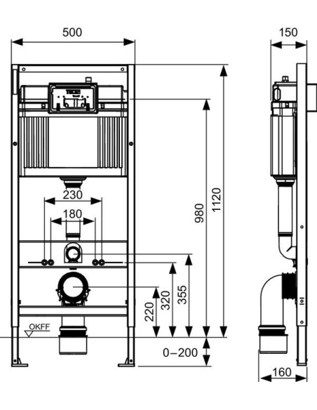Модуль для унитаза с хромированной кнопкой 9400406 TECE BASE - 3 Модуль для унитаза с хромированной кнопкой 9400406 TECE BASE - 3