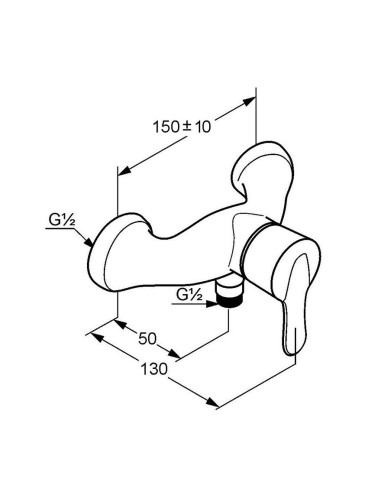 Dušas maisītājs 547140575 Kludi AMPHORA - 1
