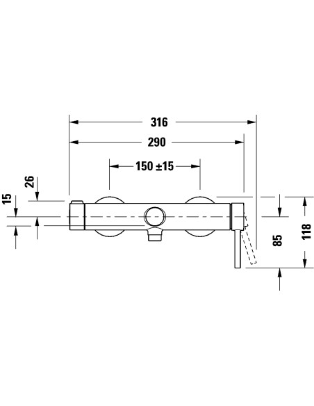 Duravit Single lever shower mixer for exposed installation - 3 Duravit Single lever shower mixer for exposed installation - 3