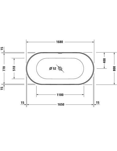 Duravit DuraKanto 700561, 1680x800mm White Freestanding Bath - 4