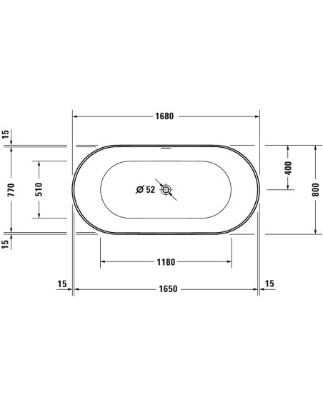 Duravit DuraKanto 700561 1680x800mm balta brīvi stāvoša vanna - 4