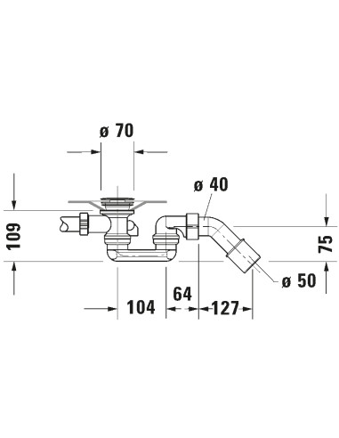 Duravit No.1 Vanni sifoon ja ülevool - 3