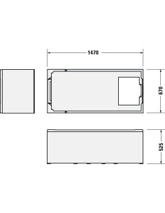 Duravit Nr.1 vonios atrama 147x67x51,5cm voniai 700487, balta - 2 2