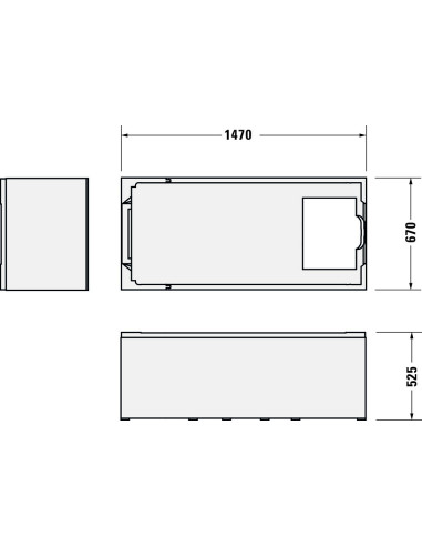 Duravit No. 1 bathtub support 147x67x51.5cm for bathtub 700487, white - 1