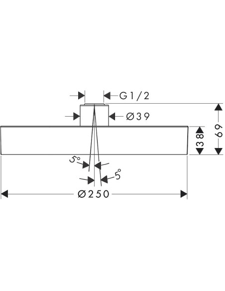 Rainfinity 250 1jet Eco augšējā duša, matēts balts Rainfinity 250 1jet Eco augšējā duša, matēts balts