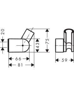 Porter Vario rokas dušas klausules turētājs, regulējams, hroms 2