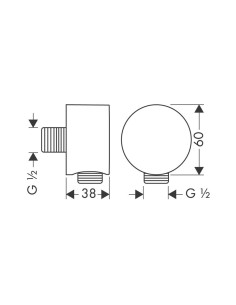 Axor Starck Fixfit dušas pieslēglīkums, hroms 2