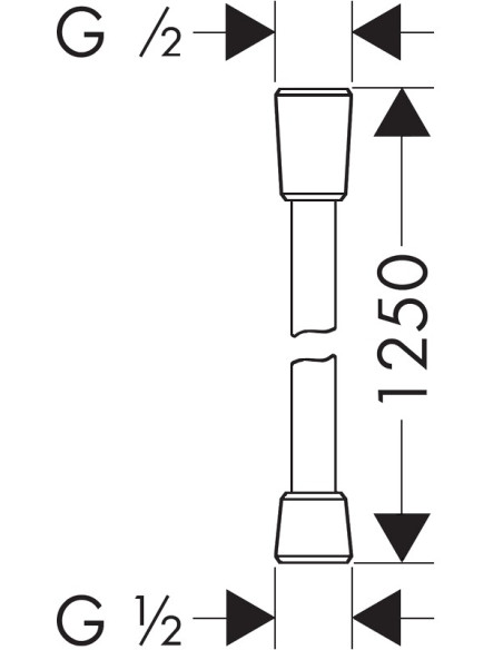 Isiflex dušas pievads 1.25m, balts Isiflex dušas pievads 1.25m, balts