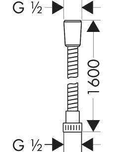 Metaflex NEW dušas pievads 1.60m 2