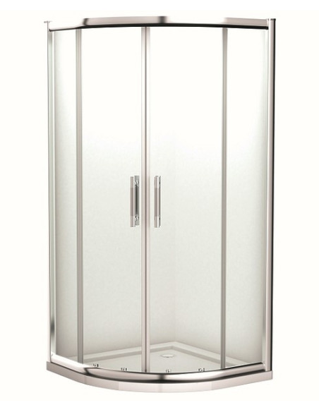 Geo 6 Easy pusapaļa duškabīne 90x90/190cm, bīdāmas durvis, caurspīdīgs stikls Geo 6 Easy pusapaļa duškabīne 90x90/190cm, bīdāmas durvis, caurspīdīgs stikls