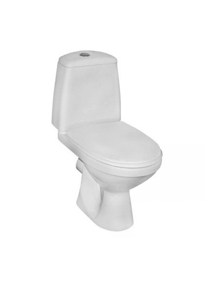 Solo WC pods ar horizontālu izvadu, tvertne 3/6l ar pievadu no sāna, vāks ar SoftClose funkciju