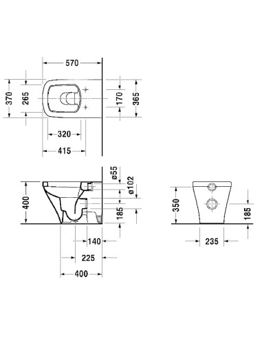 DuraStyle grīdas WC, slēpti pievadi