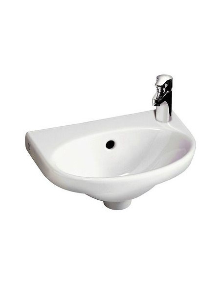 Maza izlietne Nautic 5540 montējama ar skrūvēm 40 cm Jaucējkrāna caurums labajā pusē