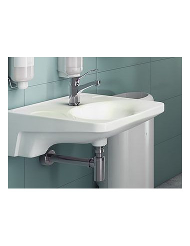 Vannas istabas izlietne 7119 montējama ar skrūvēm 60 cm sietveida noslogventilis