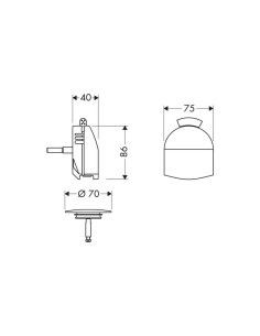 Furnitūra Exafill, hroms 2