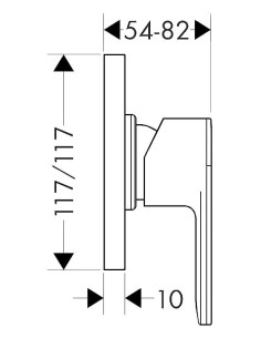Vernis Shape iebūvējams dušas maisītājs, virsapmetuma, hroms 2