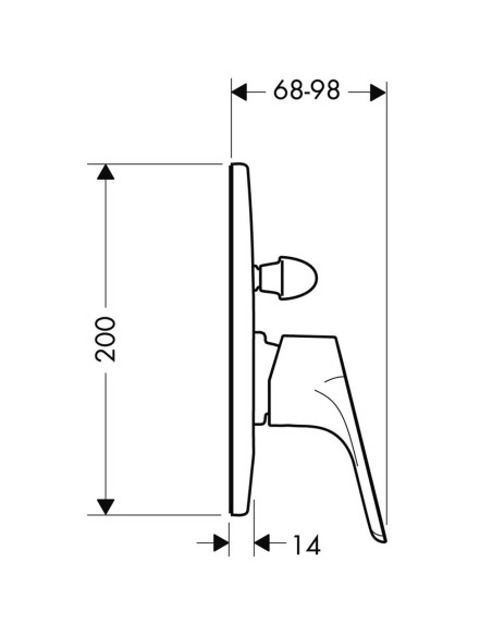 Focus vannas maisītāja virsapmetuma daļa, ovālas formas, hroms Focus vannas maisītāja virsapmetuma daļa, ovālas formas, hroms