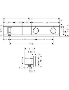 RainSelect dušas termostats, 2 funkcijas, ar dušas klausules turētāju, balts 2