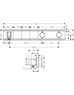 RainSelect dušas termostats, 3 funkcijas, ar dušas klausules turētāju, hroms 2