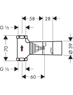 Zemapmetuma ventīlis 1/2", 52l/min 2