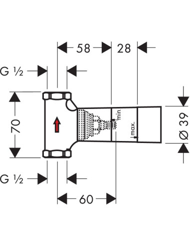Zemapmetuma ventīlis 1/2", 52l/min