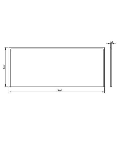 Universāls priekšējais panelis 140 cm, balts