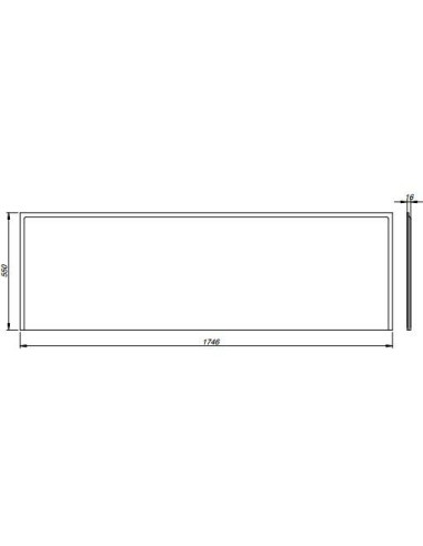 Universāls priekšējais panelis 180 cm, balts