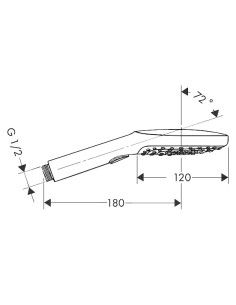 RainDance Select E 120 3jet dušas klausule, matēts melns 2