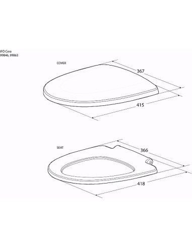 Ifo Cera cietais vāks, QR vai fiksētajiem stiprinājumiem