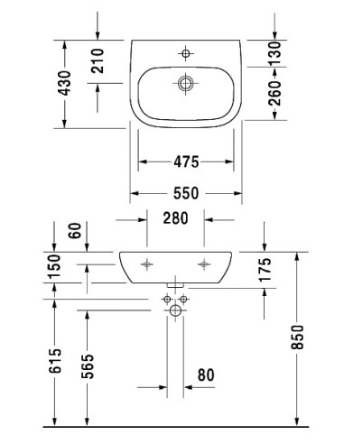 D-Code izlietne 550x430mm