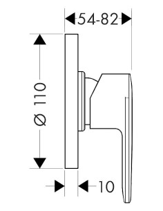 Vernis Blend iebūvējams dušas maisītājs, virsapmetuma, hroms 2