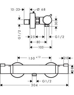 Ecostat Comfort dušas termostats, hroms 2