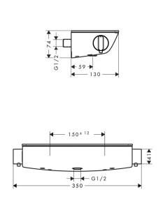 Ecostat Select iebūvets termostats ar vienu izvadu, balts/hroms 2
