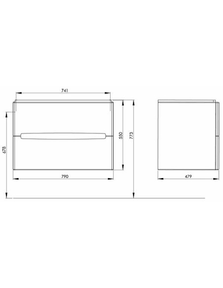 MODO Izlietnes skapītis, 80 cm MODO Izlietnes skapītis, 80 cm