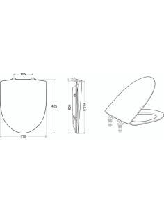 Ifo Inspira cietais WC poda vāks, QR, SC 2
