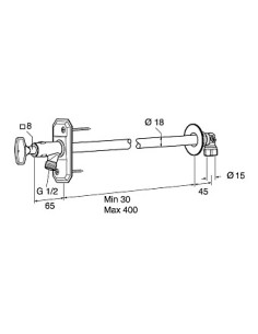 Dārza krāns neaizsalstošs 30-400mm sienai 2