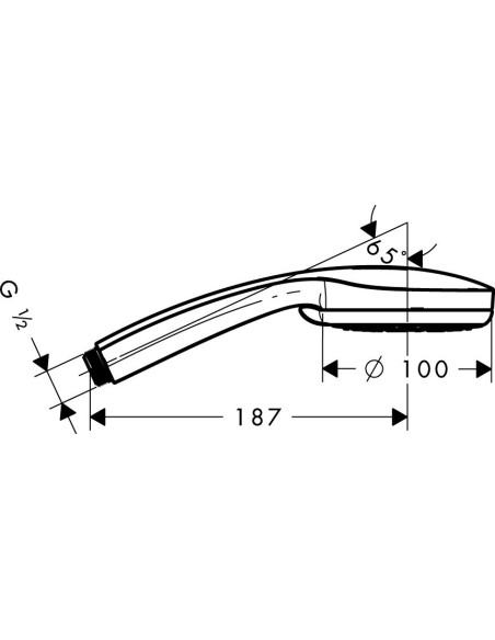 Croma 100 Vario rokas dušas klausule, hroms